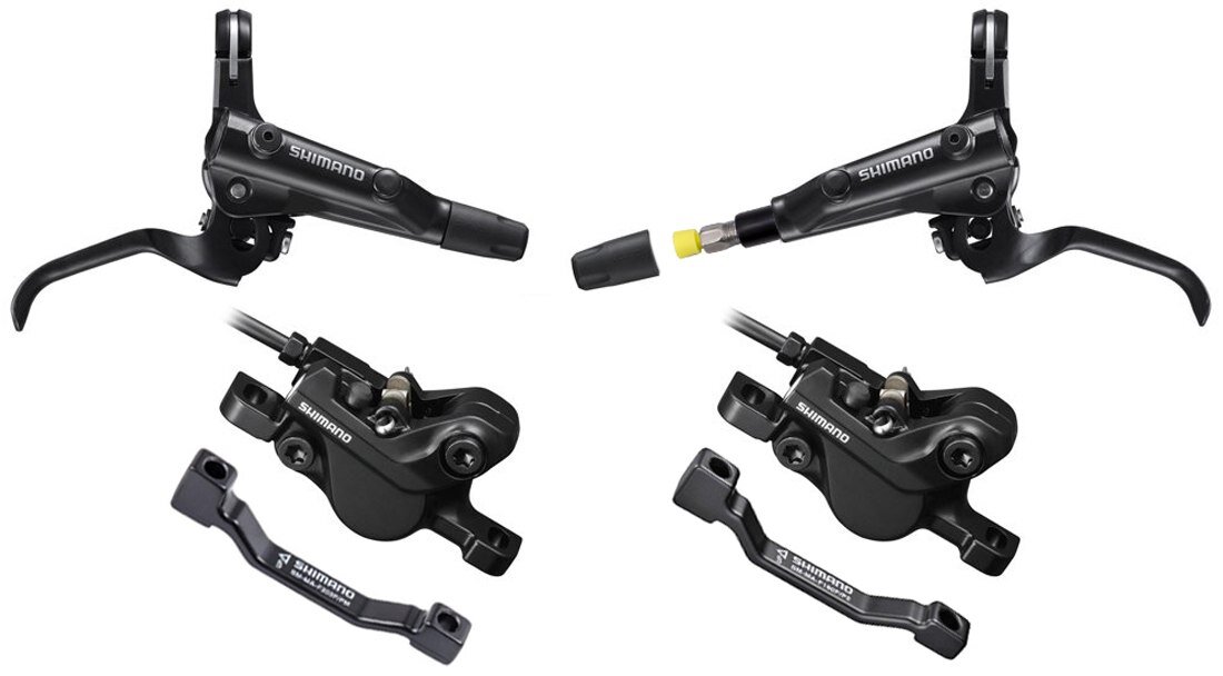 brzda kotoučová SHIMANO MT501 černá p+z (750+1500 mm) komplet bez kotoučů, čer.hadice (zadní J-kit)