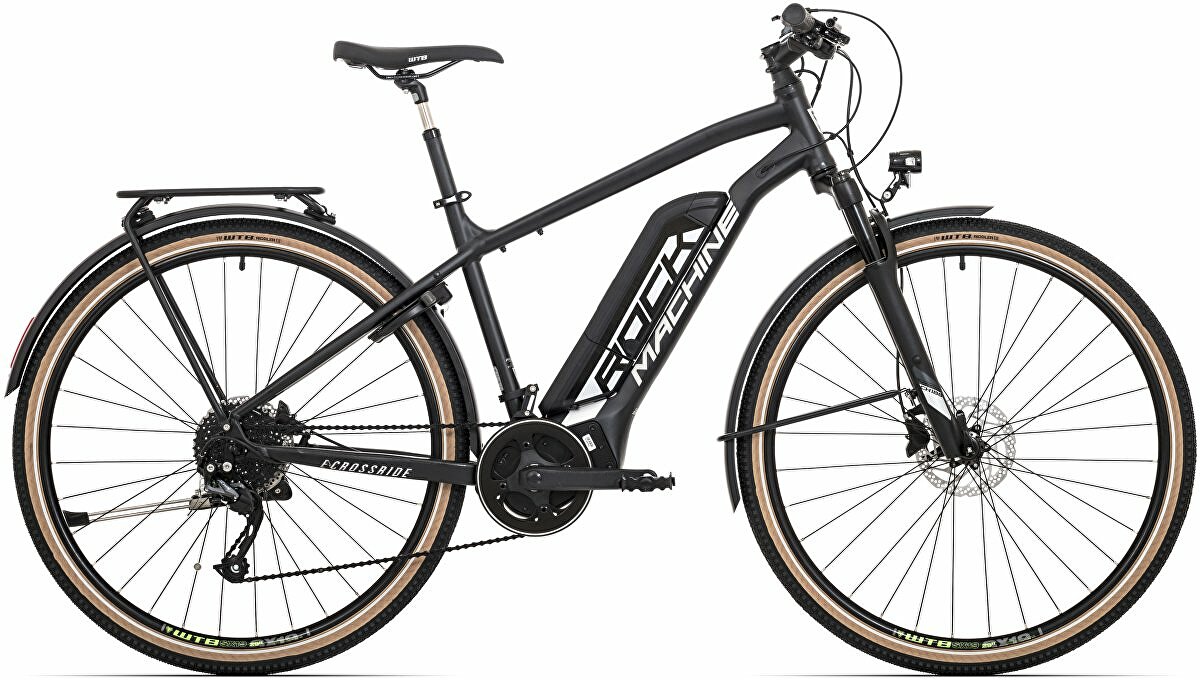 elektrokolo Rock Machine CrossRide e450 Touring mat black/dark silver/silver (500Wh) (M)