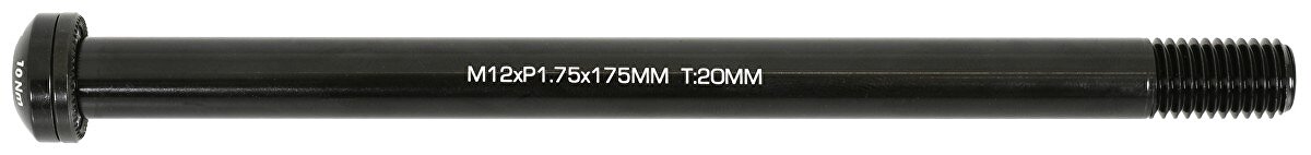 osa zadní Alu12/175 mm, závit M12x1,75 černá