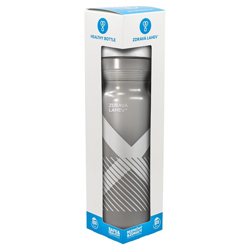 Zdravá lahev 1,0 l Sport XO stříbrná