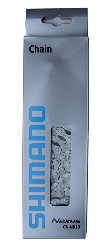 řetěz SHIMANO CN-NX10 114 čl. stříbrný 1/2"x1/8" 1-3 speed, v krabičce