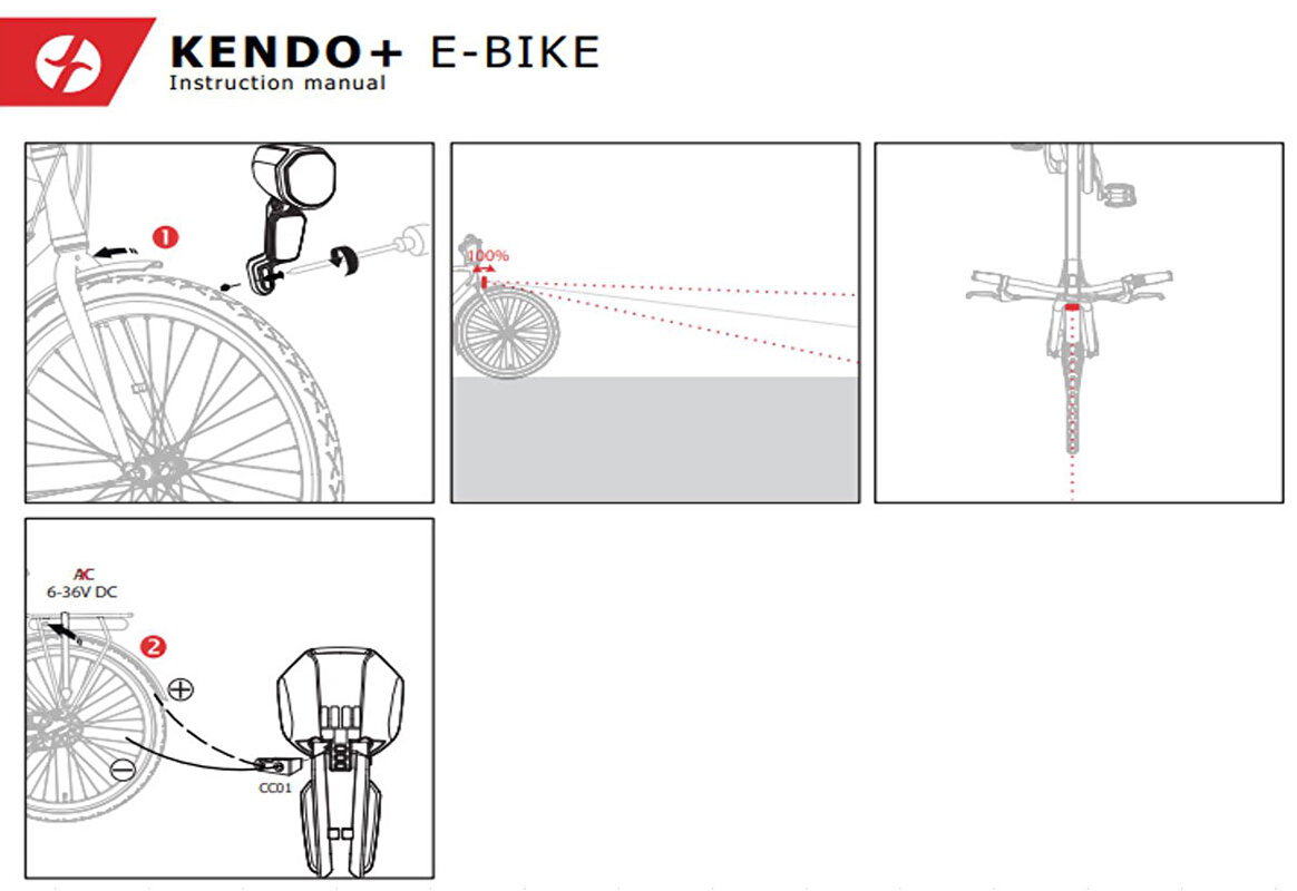 světlo přední SPANNINGA Kendo XE 30 E-bike