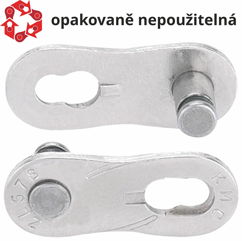 spojka řetězu KMC 1R Z1eHX EPT single speed, 2 ks, cena za balení