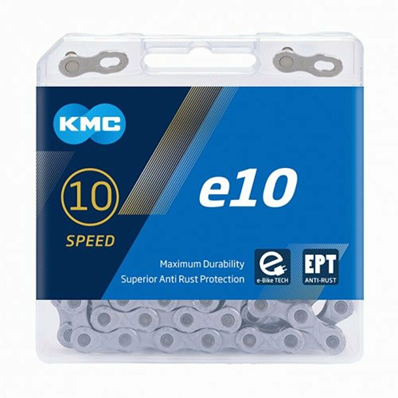 řetěz KMC e10 E-bike EPT tm. stříbrný v krabičce 136 čl.