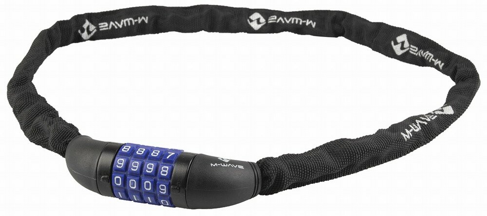 řetězový zámek M-WAVE kódový 3,5x900mm, černý