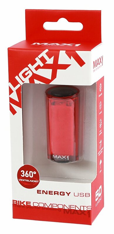 blikačka zadní MAX1 Energy USB