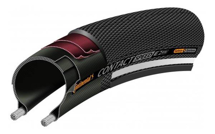 plášť CONTINENTAL Contact Speed 37-622 E-25 černý s reflexním proužkem
