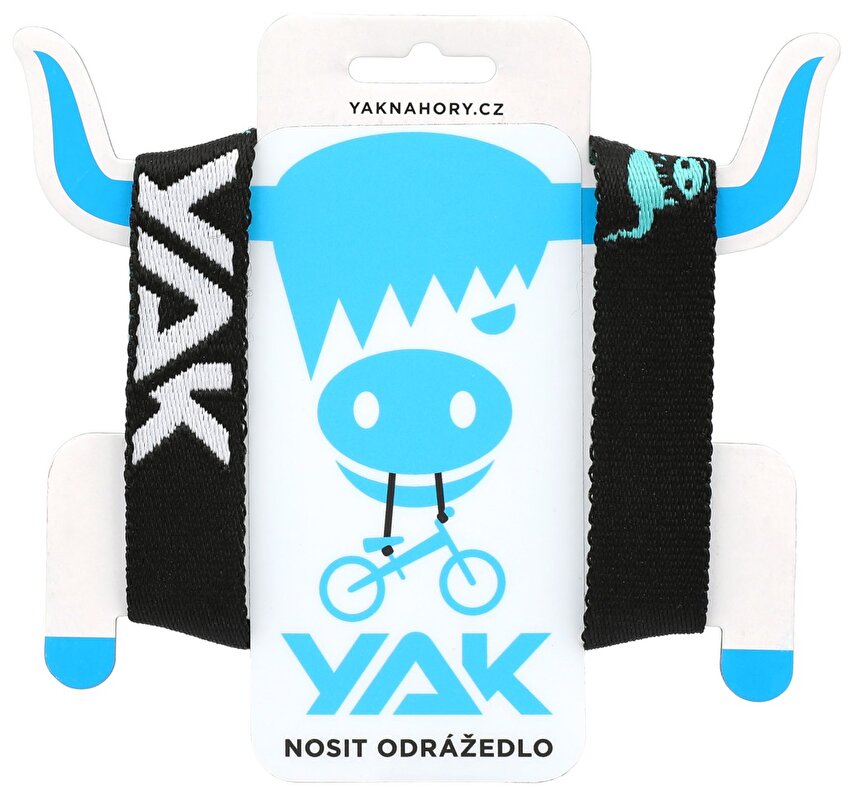 popruh YAK černá/tyrkysová