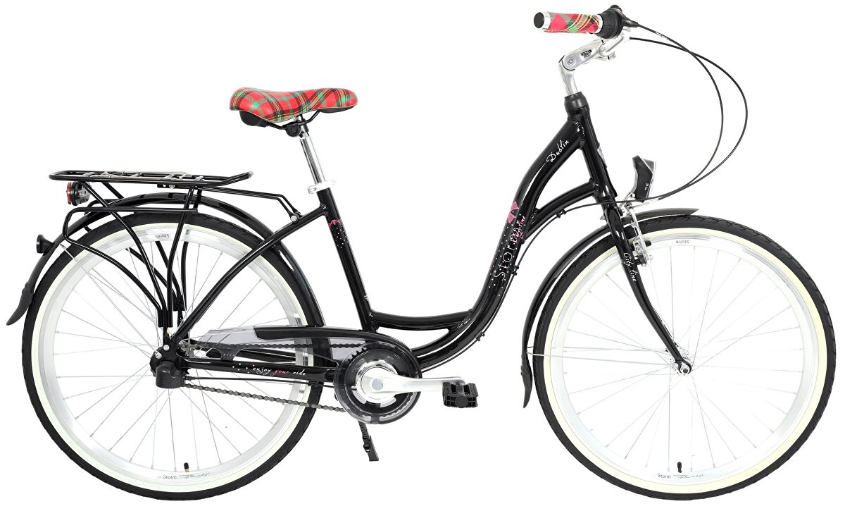 kolo STORM Dublin Alu 26" 3sp. 17" černé / růžová mašle