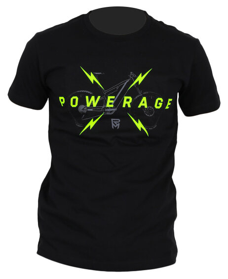 tričko ROCK MACHINE unisex černé vel. S logo POWERAGE