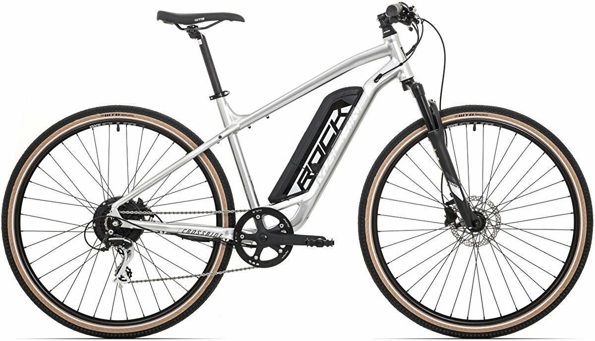 elektrokolo Rock Machine CrossRide e350 gloss silver/black (500Wh) (S)