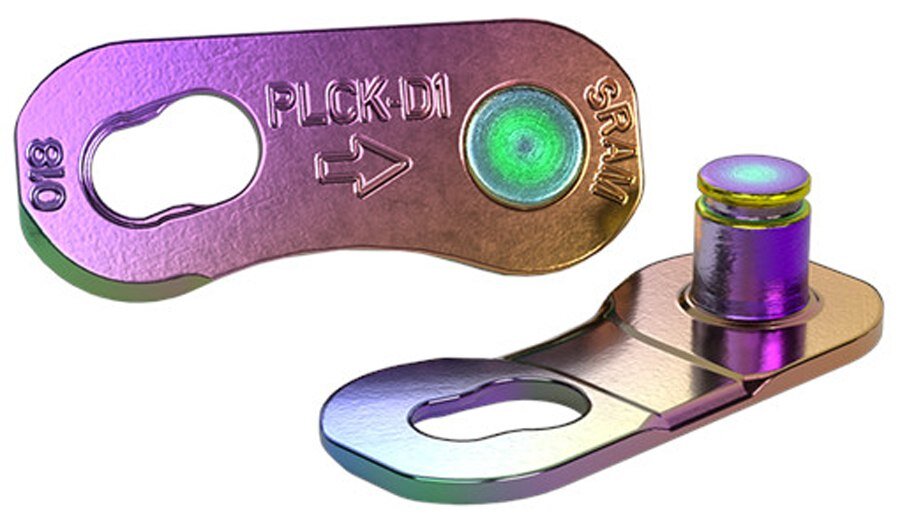 spojka řetězu SRAM 12 speed, PowerLock Flattop Rainbow (1 ks na kartě)