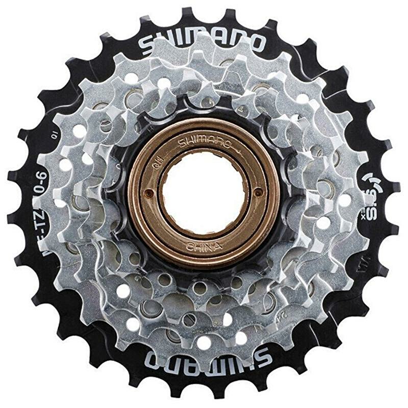 6-kolo SHIMANO MF-TZ510 14-28 zubů, stříbrné/černé, v krabičce