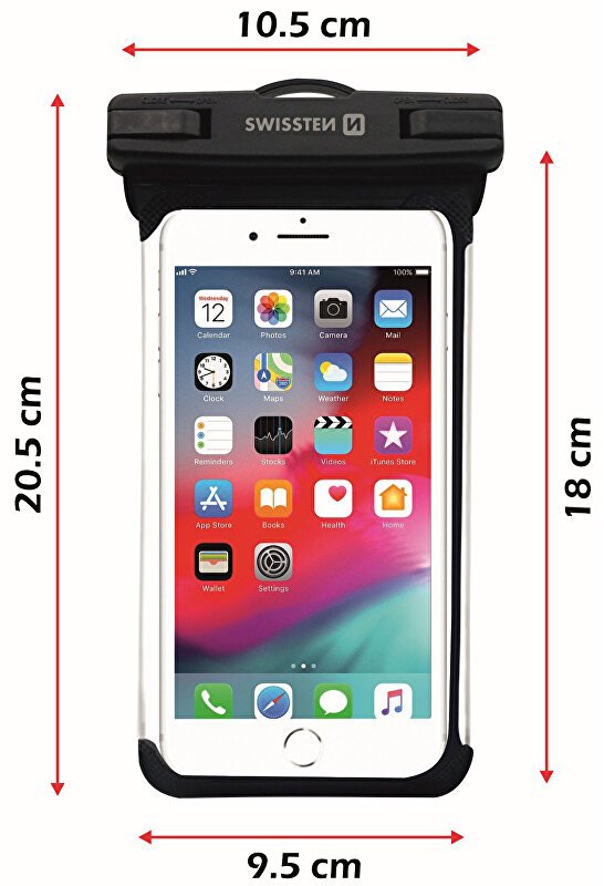 vodotěsné pouzdro SWISSTEN Waterproof černé