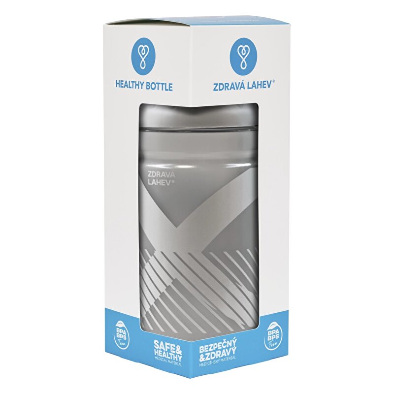 Zdravá lahev 0,5 l Sport XO stříbrná