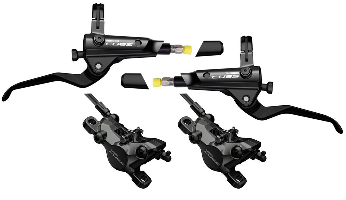 brzda kotoučová SHIMANO Cues U8000 p+z (900+1800 mm) komplet bez kotoučů, (J-kit)