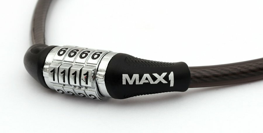 zámek lanko MAX1 650x8 mm černý kódový