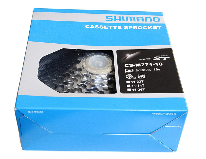 10-kazeta SHIMANO CS-M771 Deore XT 11-34 zubů Dyna-sys, v krabičce