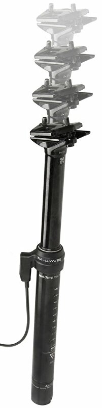 teleskopická sedlovka M-WAVE 30,9/390 mm černá