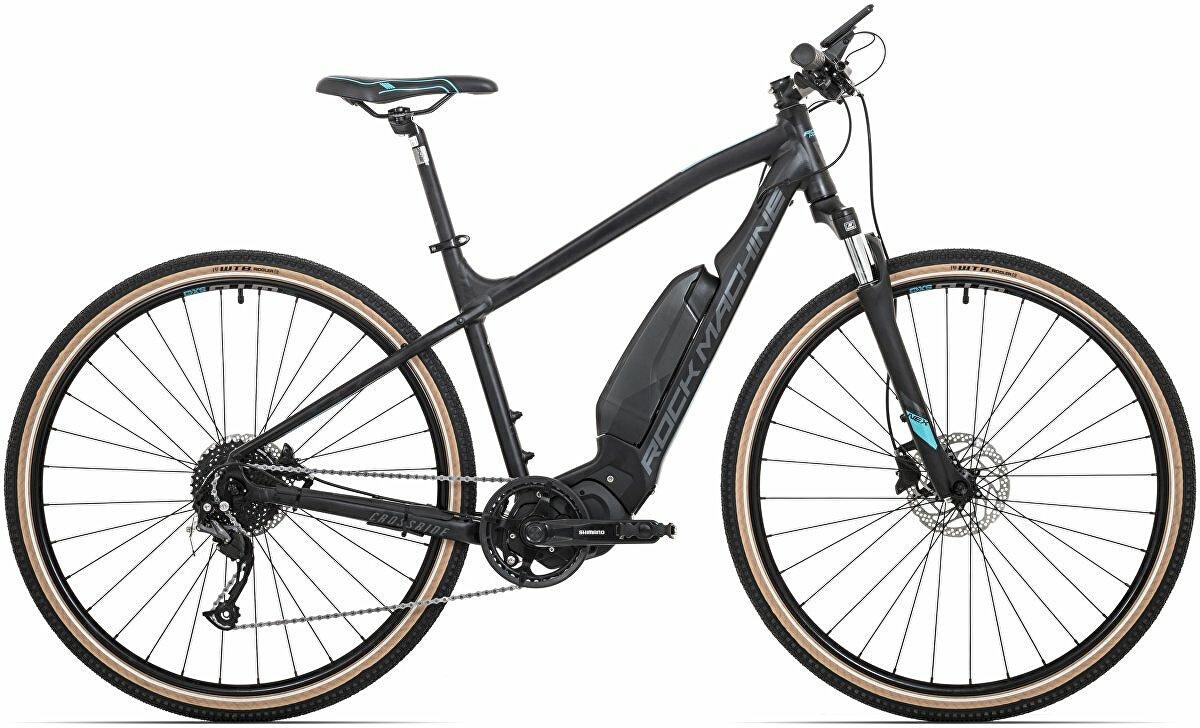 elektrokolo Rock Machine CrossRide e400 mat black/petrol blue/dark grey (M)