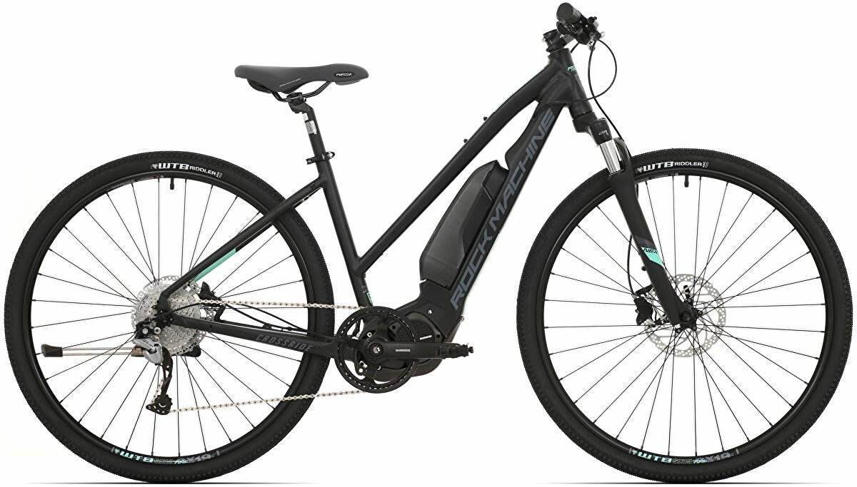 elektrokolo Rock Machine CrossRide e500 Lady mat black/mint green/dark grey (L)