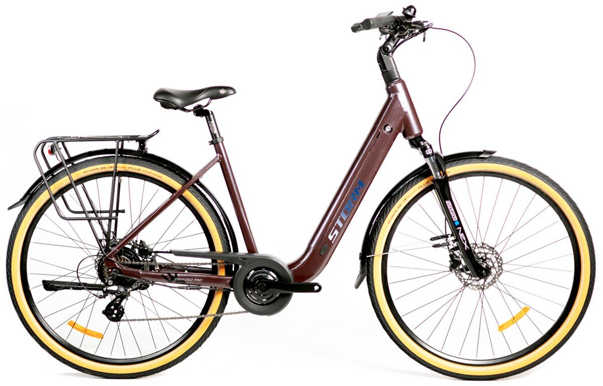 elektrokolo STORM 28 E-Diamond PRO low step HR3 025 504 Wh 19" švestka brokát / černé