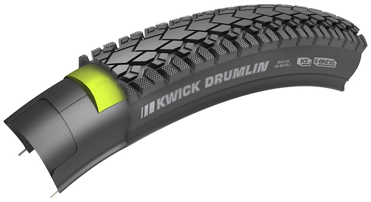 plášť KENDA 700x50C Kwick Drumlin 60tpi K-1216 STC,K-Shield reflex, drát