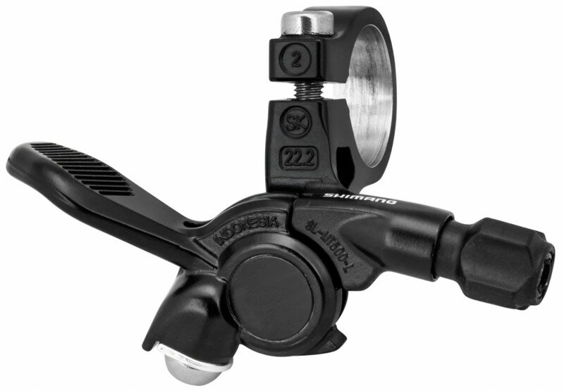 páčka teleskopické sedlovky SHIMANO Deore SL-MT500 levá, objímka O 22,2mm, v krabičce