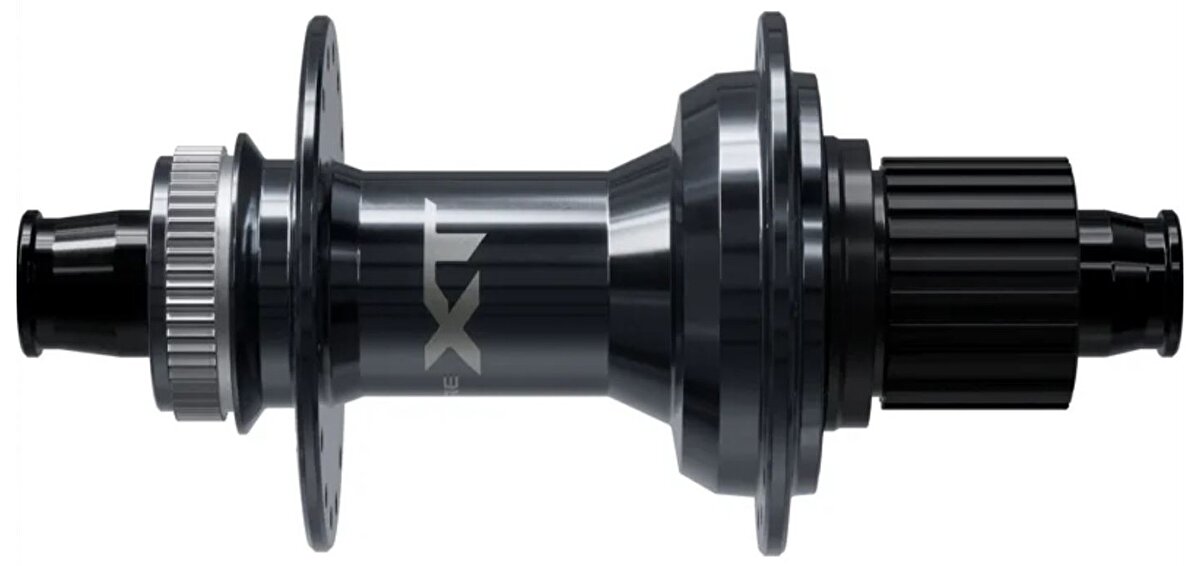 náboj disc SHIMANO XT FH-M8210-B 28d Center lock 12mm e-thru-axle 148mm 12 speed zadní černý, box