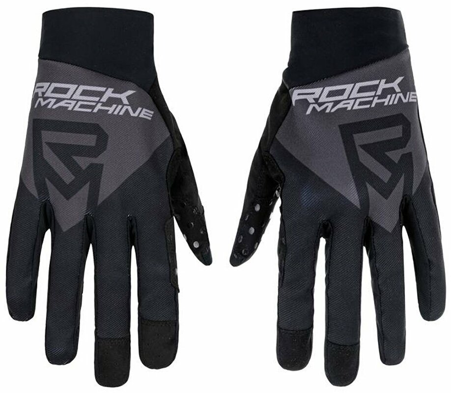 dlouhoprsté rukavice ROCK MACHINE Race černo/šedé vel.M