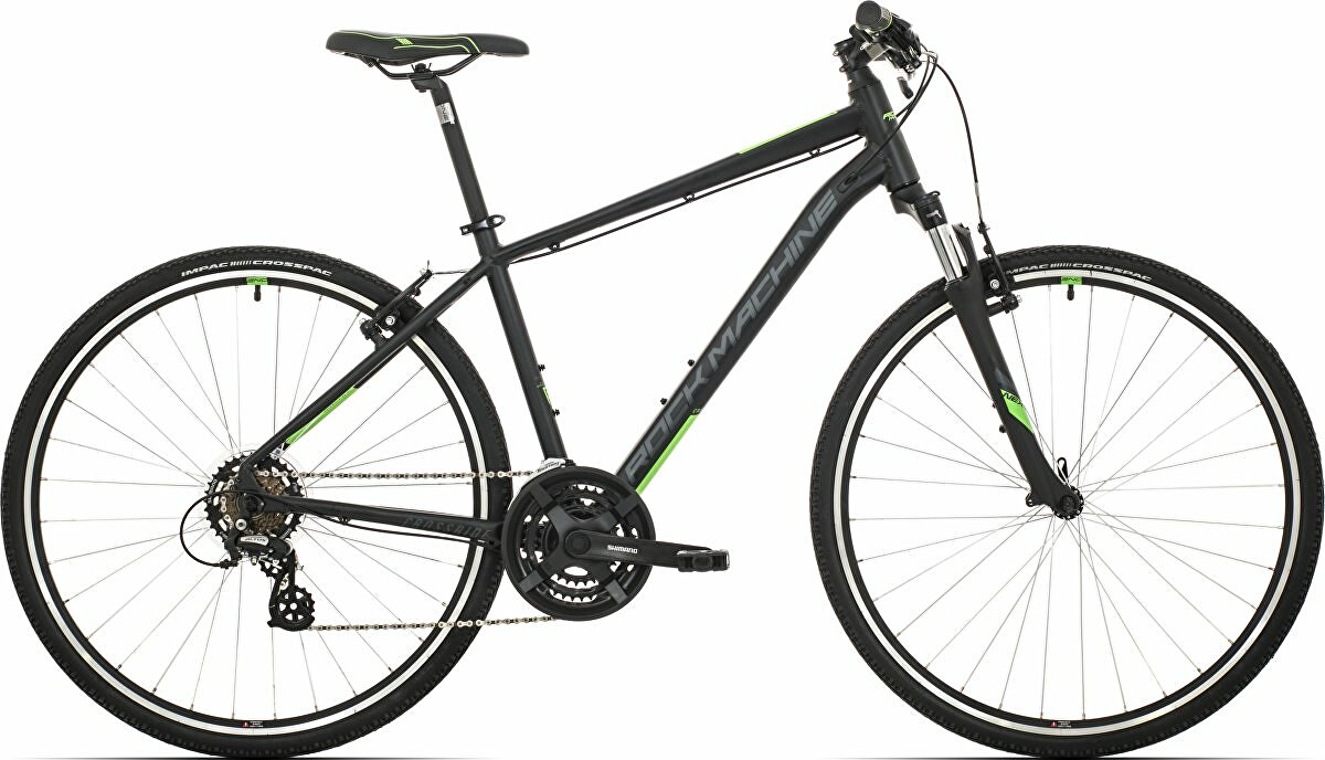 kolo Rock Machine CrossRide 100 mat black/neon green/dark grey (M)