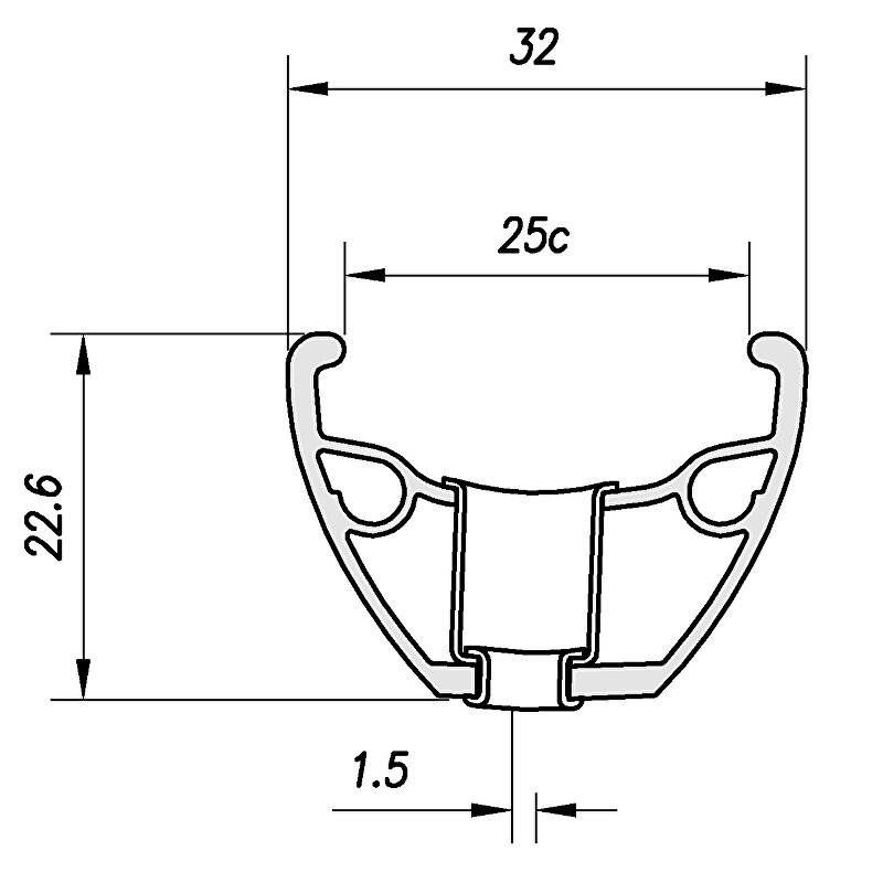 ráfek MACH1 27,5" Mad disc 32děr/2nýt černý