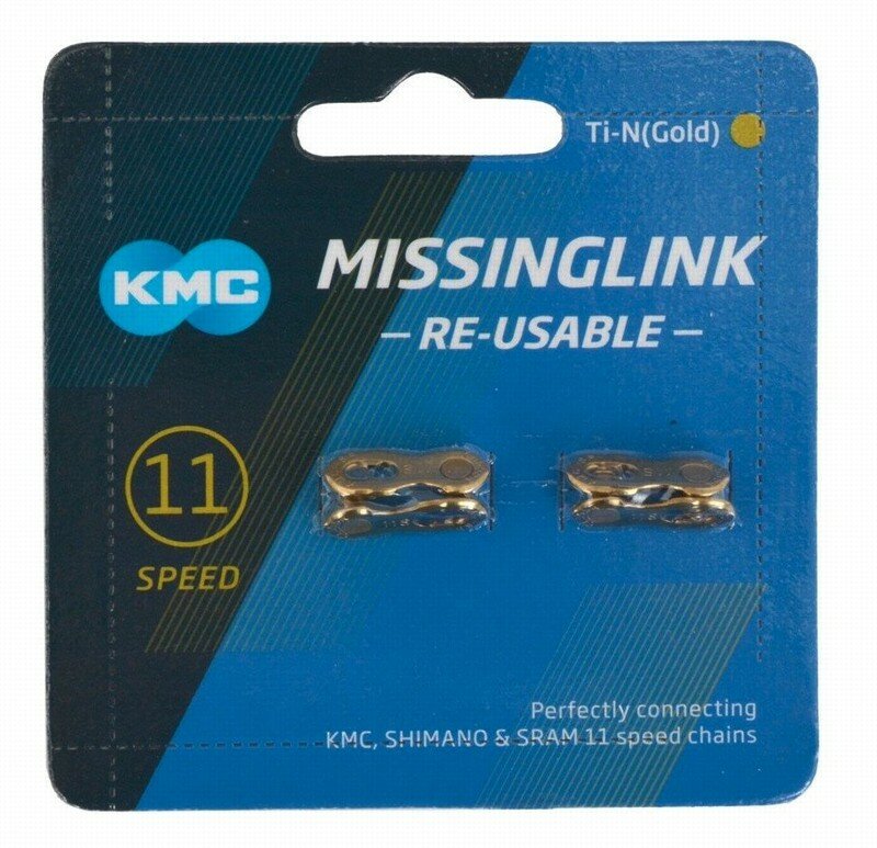 spojka řetězu KMC 11R Gold, 2 ks na blistru, cena za balení