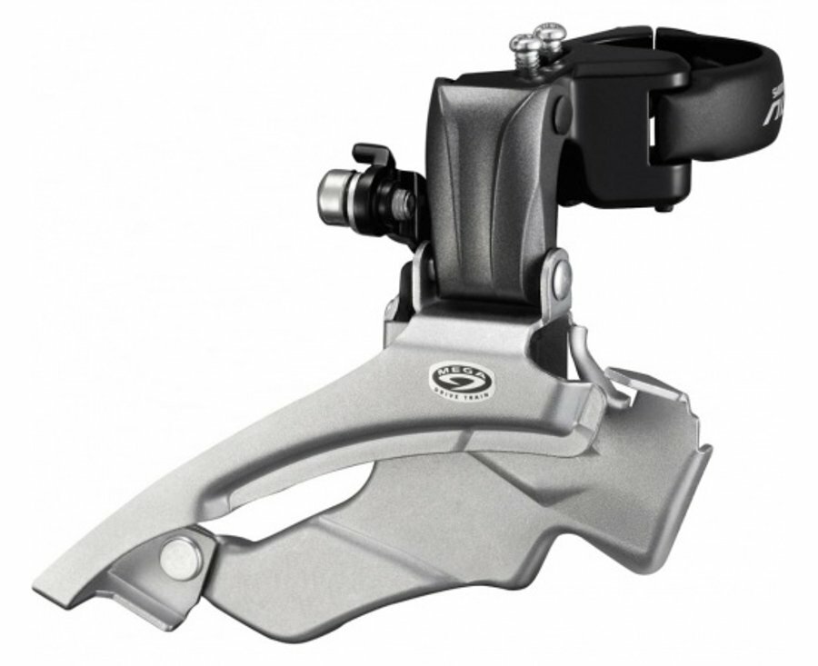 přesmykač SHIMANO Altus FD-M371 34,9mm (s adaptéry 28,6 a 31,8 mm) Dual pull, v krabičce