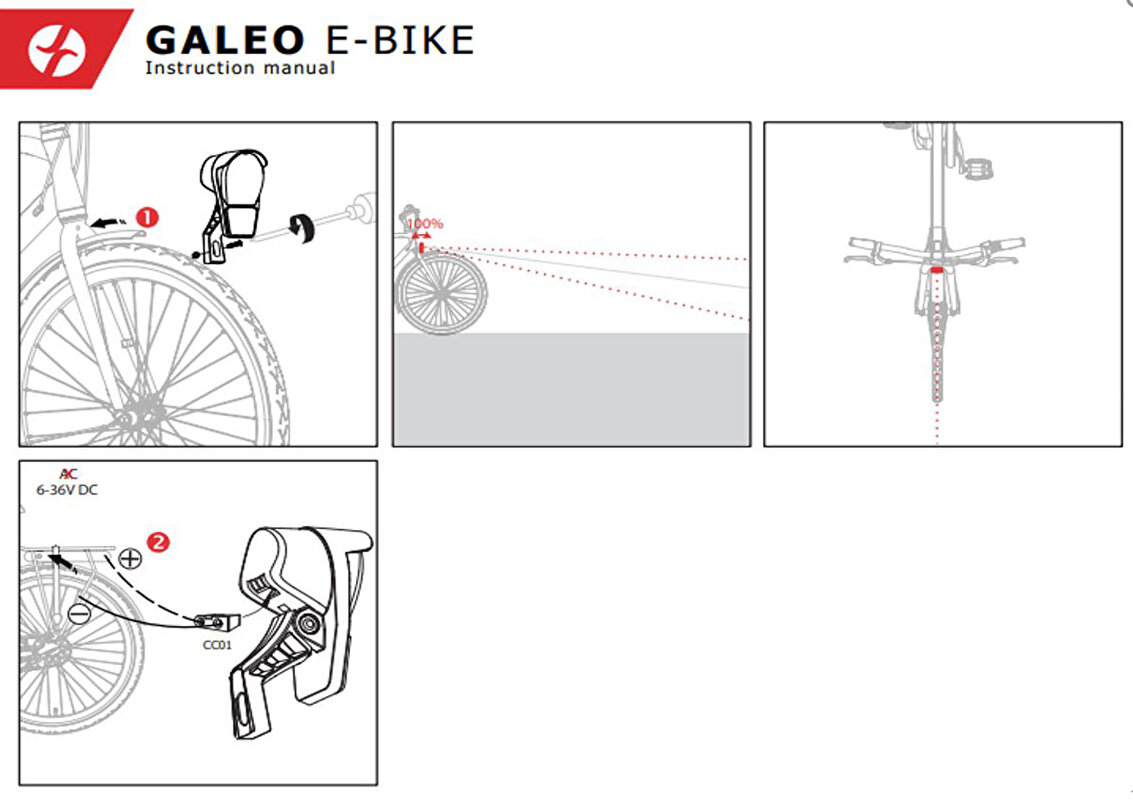 světlo přední SPANNINGA Galeo XE 4 E-bike