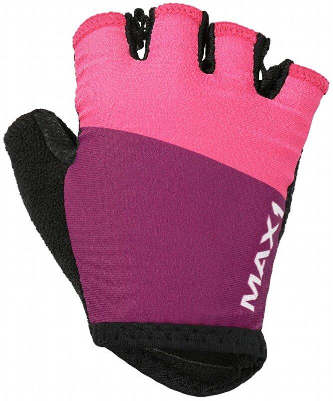 dětské krátkoprsté rukavice MAX1 11-12 let fialovo/růžové