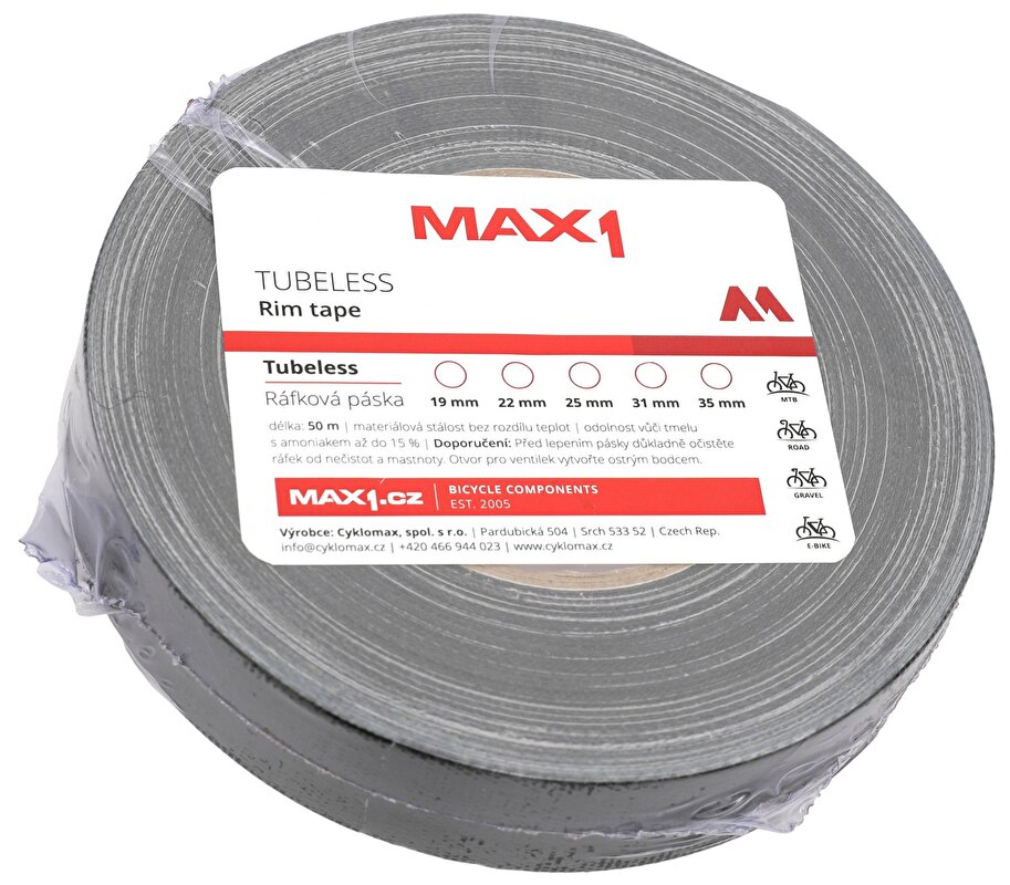 ráfková páska MAX1 Tubeless 19 mm 50m
