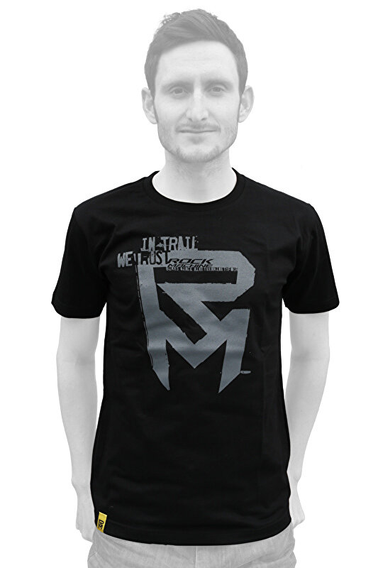 tričko ROCK MACHINE pánské černé vel. S logo IN-TRAIL