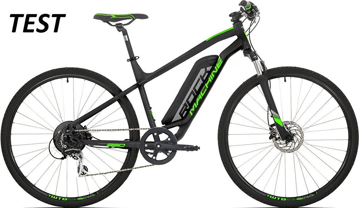 elektrokolo Rock Machine CrossRide e350 TEST 504 Wh+nab. mat black/silver/neon green (XL)