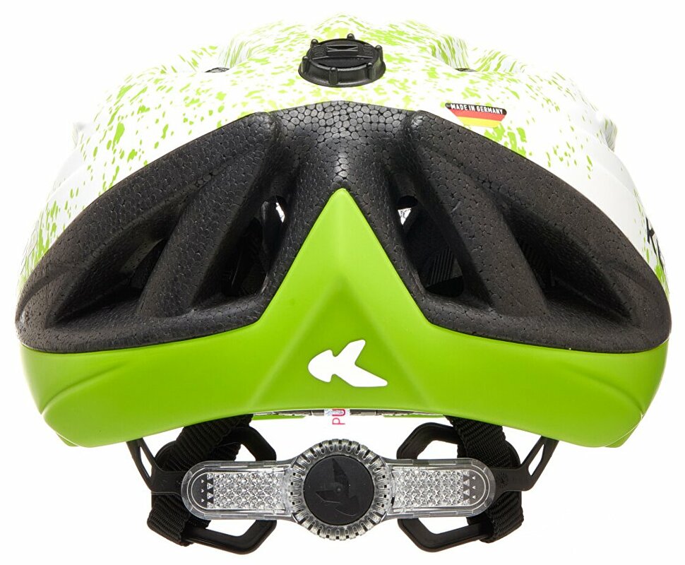 přilba KED Street Junior Pro M lime green white matt 53-58 cm