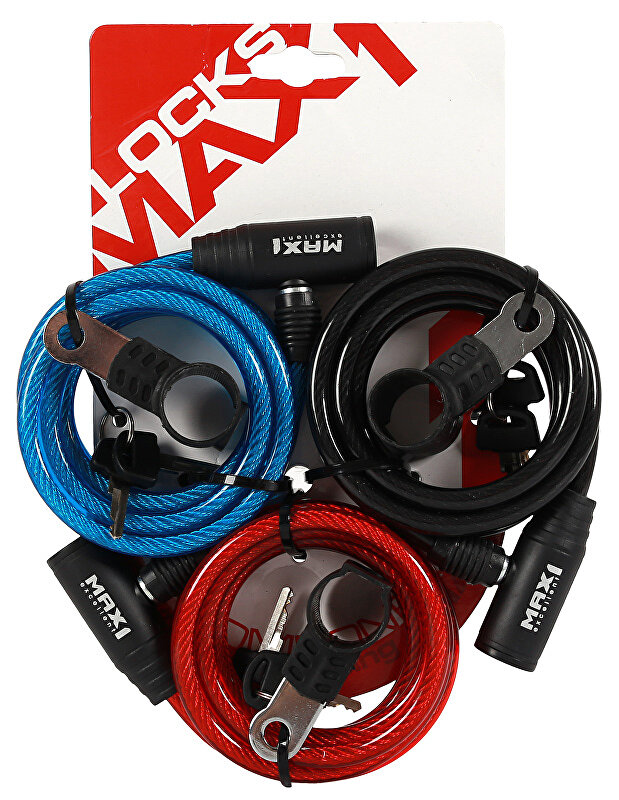 set zámků MAX1 Family Set spirála 150x0,8 cm