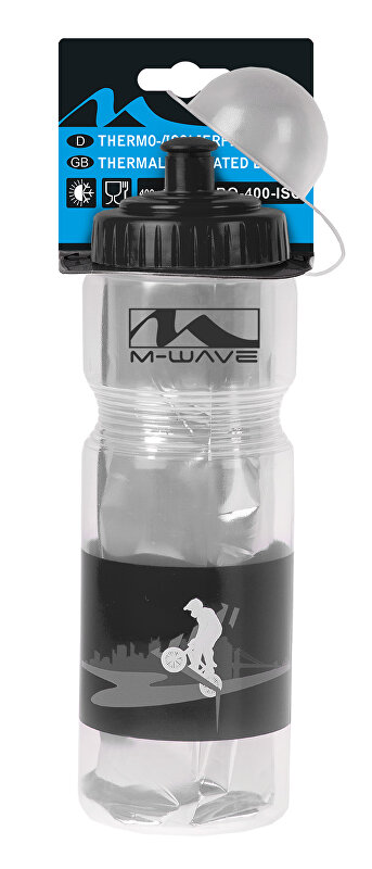 lahev 0,4 l termo MIGHTY transparent/černá