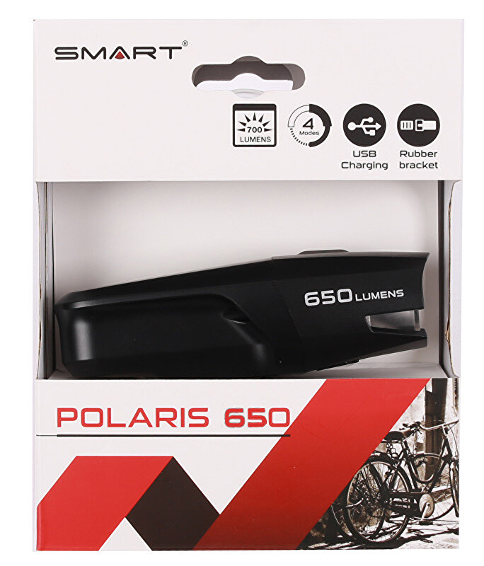světlo přední SMART Polaris 650 USB, dobíjecí