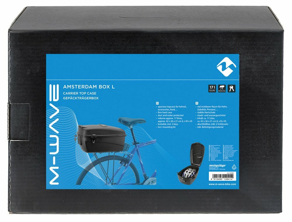 box na nosič M-WAVE plastový, 17l, se zámkem