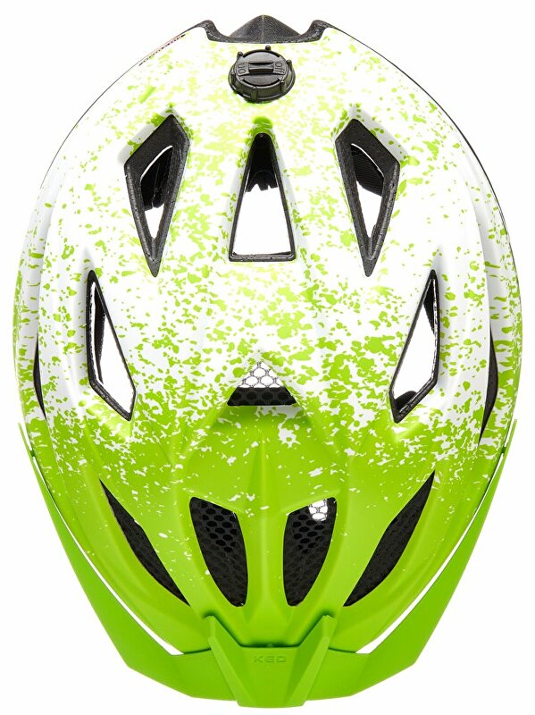 přilba KED Street Junior Pro M lime green white matt 53-58 cm