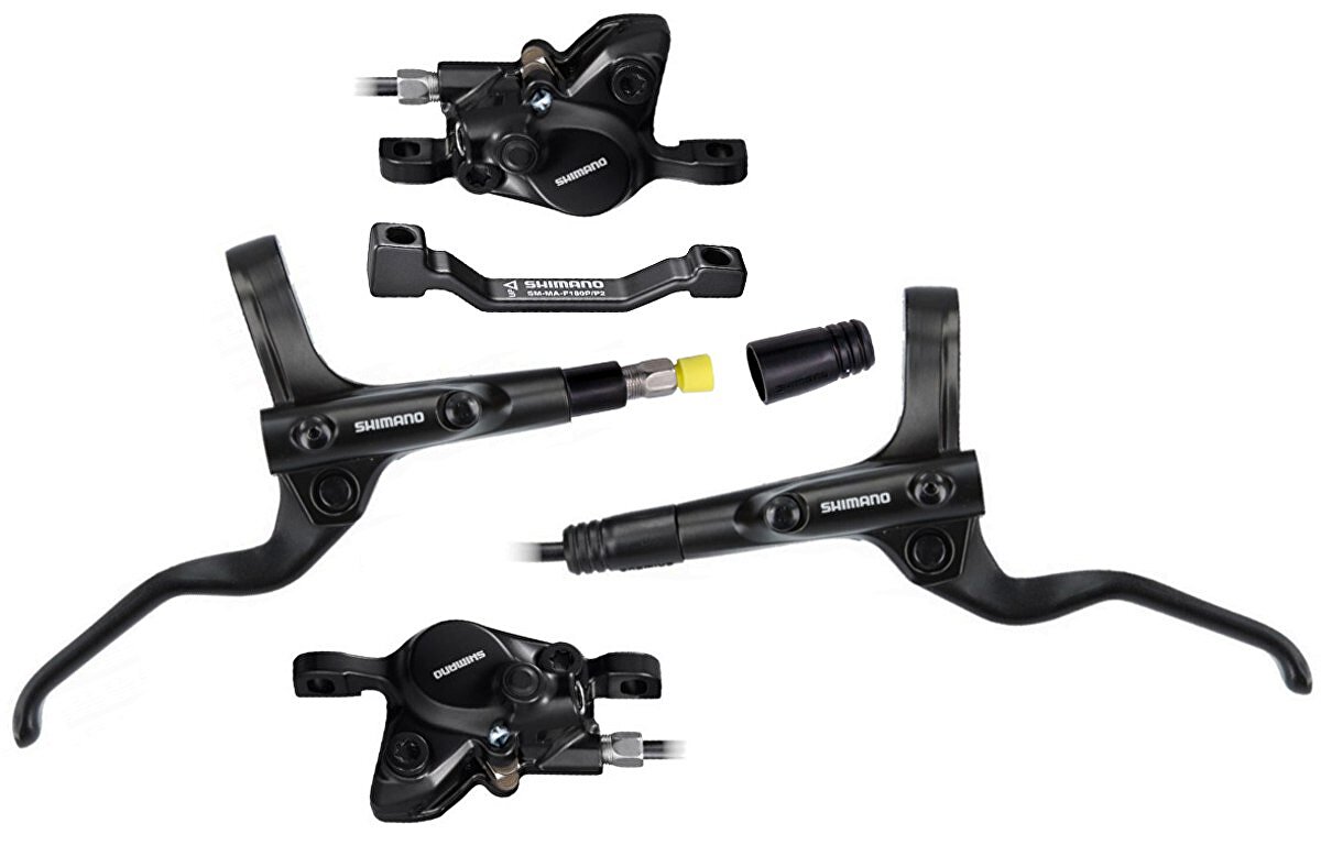 brzda kotoučová SHIMANO MT201, p+z (1000+1700 mm), adaptér, komplet bez kotoučů