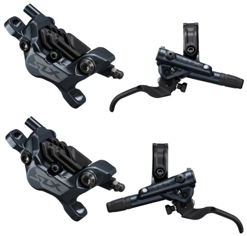 brzda kotoučová SHIMANO SLX M7120 čtyřpístková p+z komplet bez kotoučů (J-kit), v krabičce