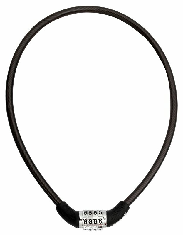 zámek lanko MAX1 650x8 mm černý kódový
