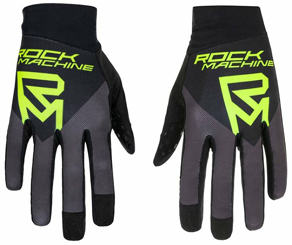 dlouhoprsté rukavice ROCK MACHINE Race černo/zelené vel.S