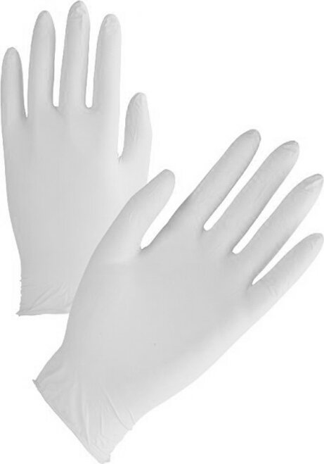 servisní nitrilové rukavice bílé nepudrované vel.XL balení 100ks